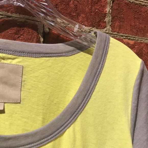 Yellow and Gray Colorblock Chaser Breezy Short Sleeve Tee - Picture 4 of 11